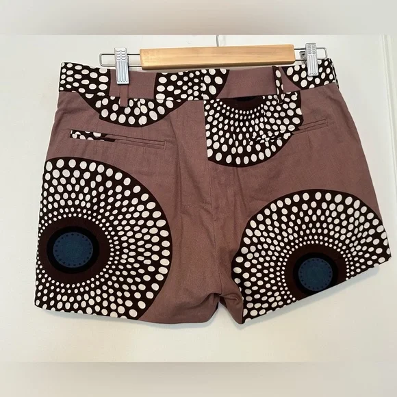 Marni Ankara print dusty mauve abstract-print cotton shorts - size 40 (4/6 US) - Picture 2 of 9